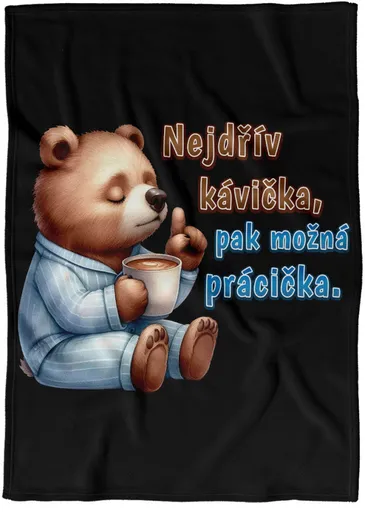 Deka Kávička pak prácička (Podšití beránkem: NE)