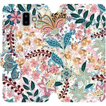 Flipové pouzdro na mobil Samsung Galaxy J6 Plus 2018 - MX04S Spletité kvítky a listy (5903516013807)