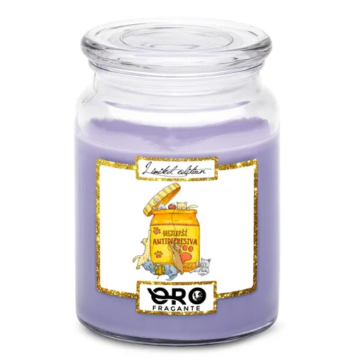 Svíčka Antidepresiva – kočky (Vůně svíčky: Levandule)