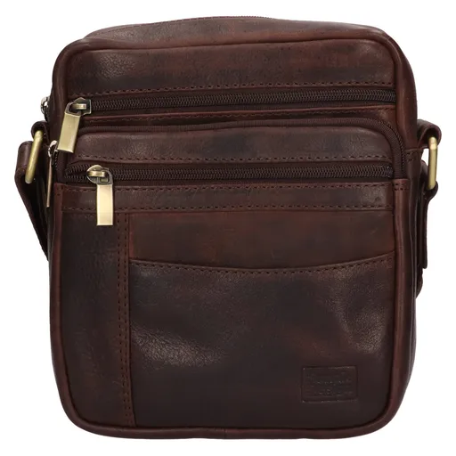 Pánská kožená taška přes rameno SendiDesign Stepan - hnědá