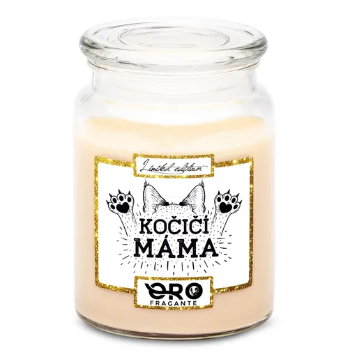Svíčka Kočičí máma – tlapky (Vůně svíčky: Vanilka)