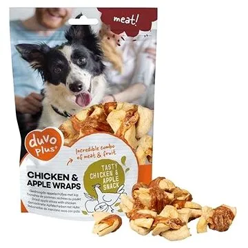 DUVO+ Meat! Sušené jablko s kuřecím masem 100g (5414365357788)