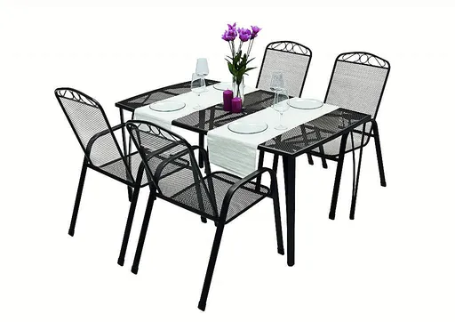 DEOKORK Zahradní kovová sestava RIVER 1+4