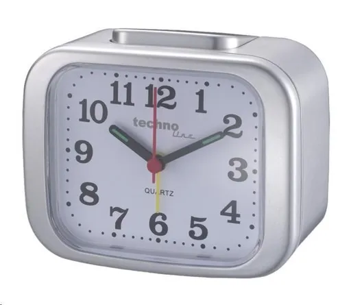 TechnoLine Modell XL analogový budík, stříbrný