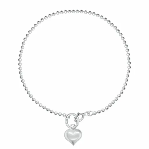 Brilio Silver Stříbrný řetízek na nohu se srdíčkem ANK117W