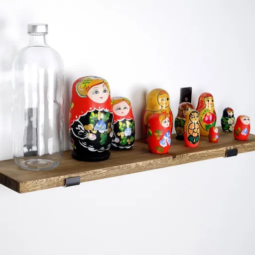 Dekorativní dřevěná nástěnná police Lam009