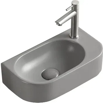 MEXEN Viera umyvadlo na desku levé 40 x 21, světle šedá mat 21274061L