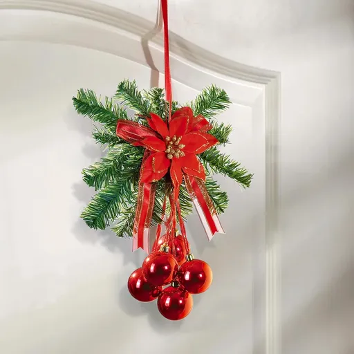 Die moderne Hausfrau Vánoční dekorace na vchodové dveře, červená