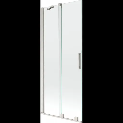 MEXEN/S Velar dvoukřídlá posuvná vanová zástěna 80 x 150, transparent, nikl kartáčovaný 896-080-000-01-97