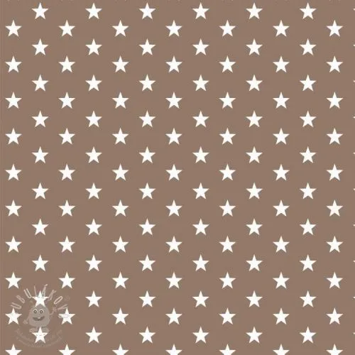 Bavlněná látka Petit stars taupe