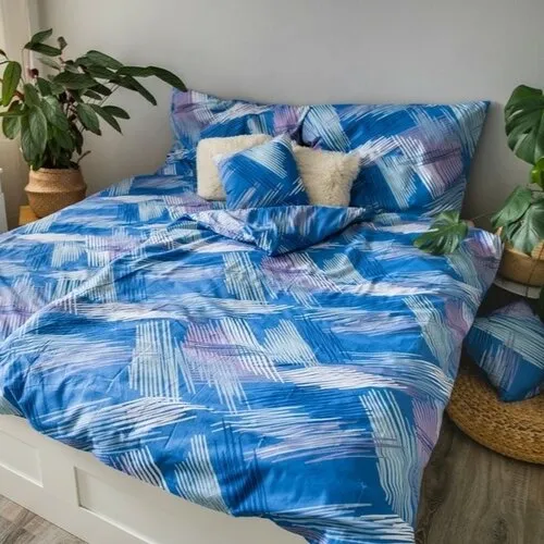 Jahu Bavlněné povlečení Blue righe, 140 x 200 cm, 70 x 90 cm, 40 x 40 cm