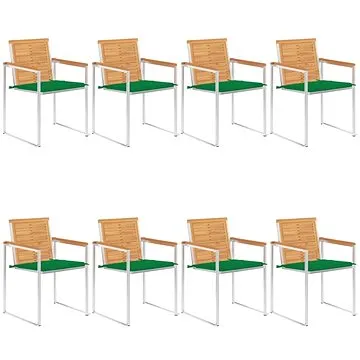 SHUMEE Židle zahradní s poduškami, teak 3078613 - 8ks v balení (3078613)