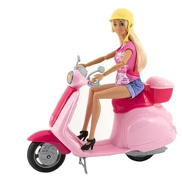 Panenka 29 cm na skútru, pohyblivé části, 33x31x9,5cm (5901271541917)