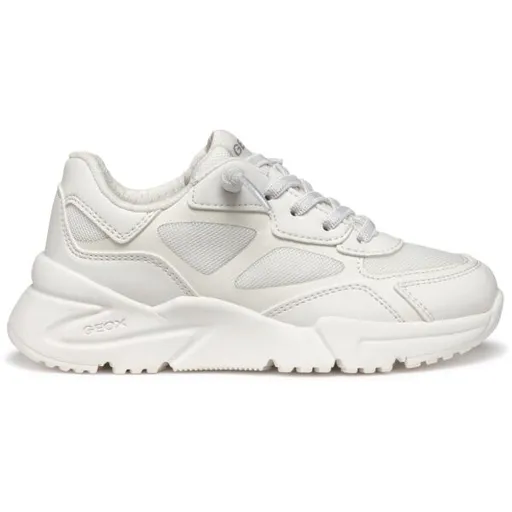 Geox J LOFTUS A Dívčí vycházková obuv, bílá, velikost