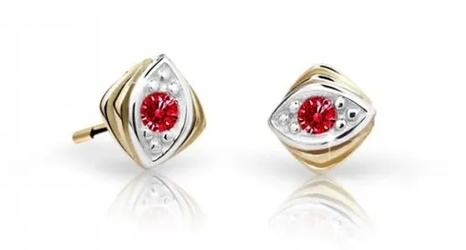 Cutie Jewellery Zlaté dětské náušnice C1897-30-X-1 červená