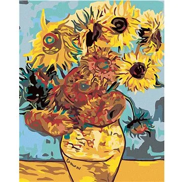Diamondi - Diamantové malování - SLUNEČNICE (VAN GOGH), 40x50 cm, Vypnuté plátno na rám (601918B)