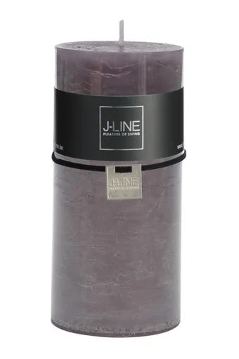Šedá svíčka Granite válec L - Ø 7*15 cm/72h J-Line by Jolipa