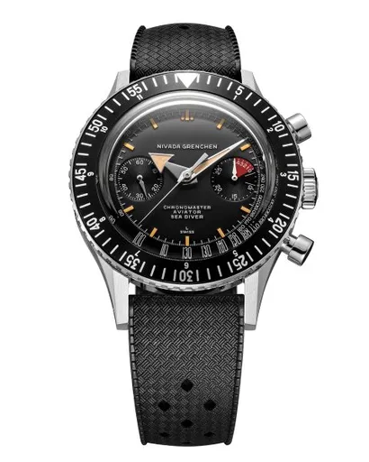 Nivada Grenchen Chronomaster Broad Arrow 41mm - Rubber Tropic