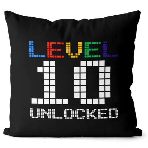Polštář Level unlocked (Velikost: 55 x 55 cm, věk: 10)