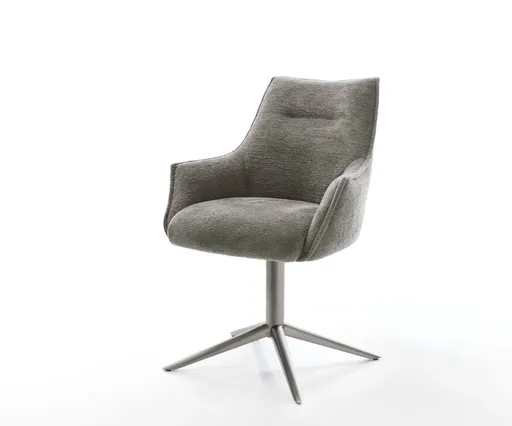 Jídelní židle Alja-Flex s područkami bouclé měkký tmavě béžová