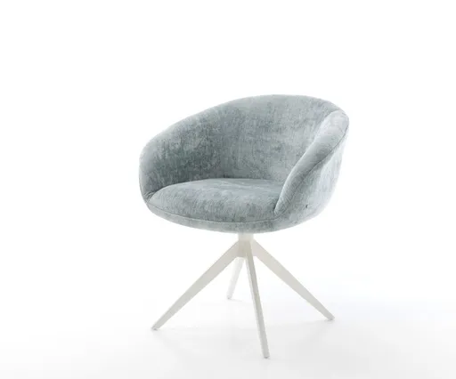 Jídelní židle Vinka-Flex s područkami žinylka pastelově modrá