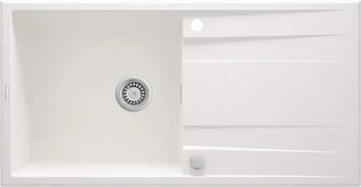 DEANTE Eridan alabaster Granitový dřez s odkapávačem ZQE_A713