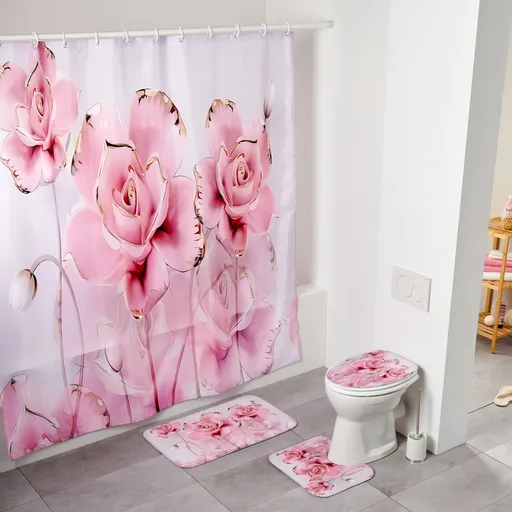 4dílná sada do koupelny Růže