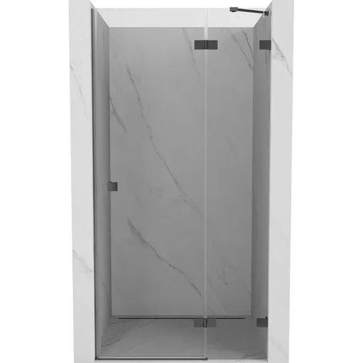 MEXEN/S Lunar L sprchové dveře křídlové pravé 80, transparent, grafit metal 834L-080-000-95-00-P