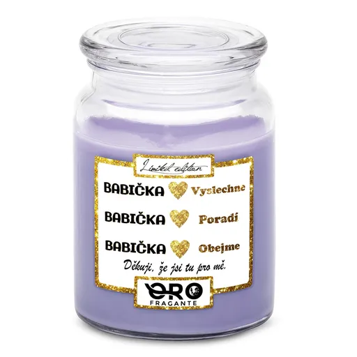 Svíčka Babička poradí (Vůně svíčky: Levandule)