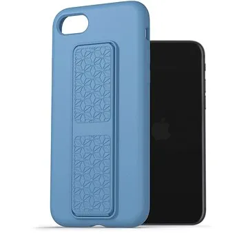 AlzaGuard Liquid Silicone Case with Stand pro iPhone 7 / 8 / SE 2020 / SE 2022 modré (AGD-PCSS0001L)
