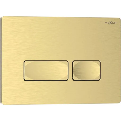 MEXEN Tex 04 splachovací tlačítko, zlatá kartáčovaná 6104-11