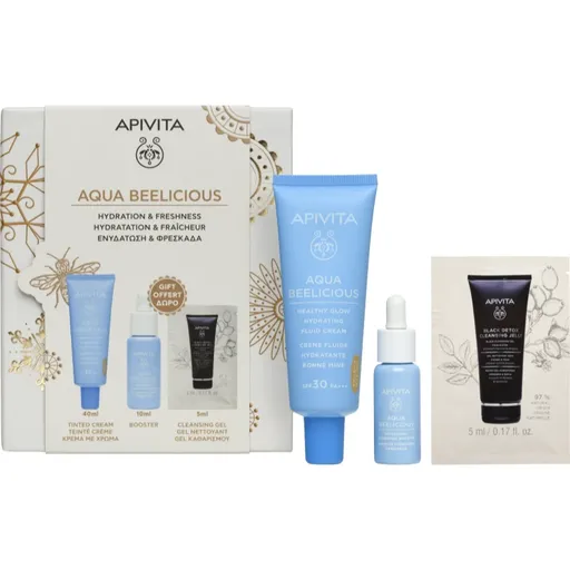 Apivita Aqua Beelicious Hydration & Natural Coverage Set vánoční dárková sada pro rozjasnění a hydrataci