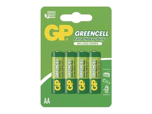 Baterie AA (R6) Zn-Cl GP Greencell 4ks / blistr
