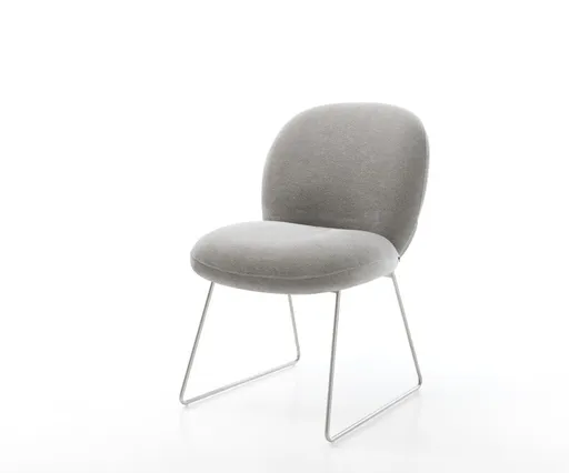 Jídelní židle Nube-Flex strukturovaná látka Měkký šedá tenká