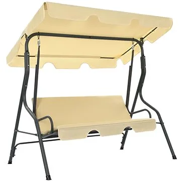 Zahradní houpačka krémově bílá 170 x 110 x 153 cm (45350)