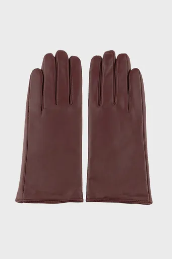 RUKAVICE GANT CASHMERE LINED LEATHER GLOVES PLUM WINE