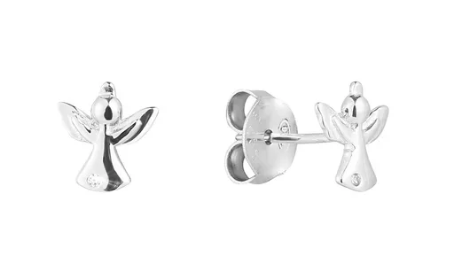 Evolution Group - Pavona Stříbrné náušnice anděl se zirkonem 11533.1