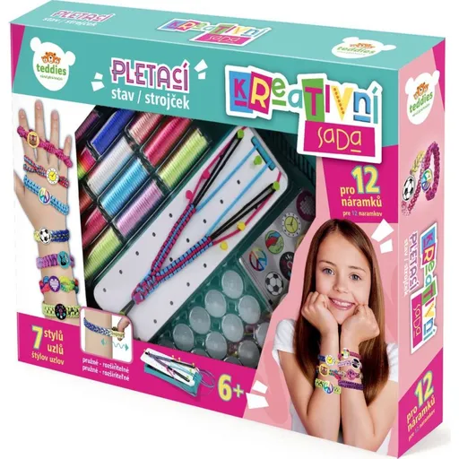 Kreativní sada Vyrob si náramek - pletací stav s doplňky