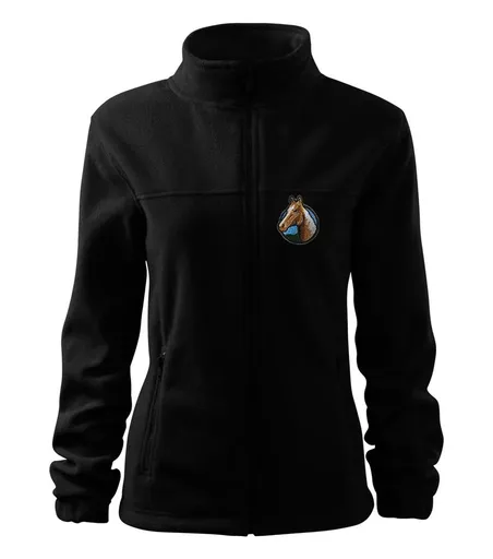 Bontis Fleecová mikina s výšivkou Kůň - Černá | XL