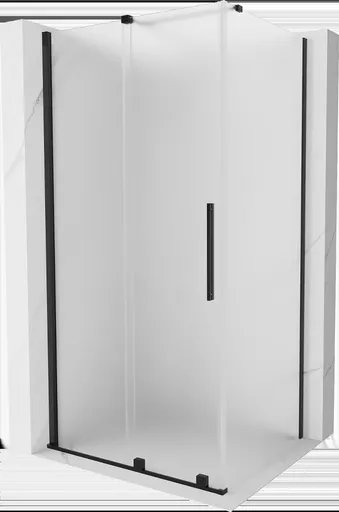 MEXEN/S Velar sprchový kout, posuvné dveře 110 x 120, dekor, černá 871-110-120-31-70