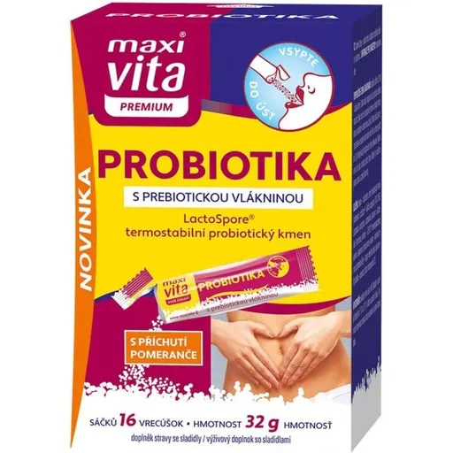 VITAR MAXI VITA PROBIOTIKA + VITAMIN C, 16 STICK Doplněk stravy, , velikost