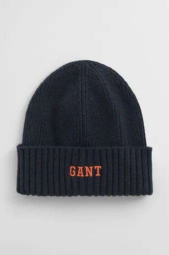 ČEPICE 7-16 LET GANT GRAPHIC COTTON BEANIE EVENING BLUE
