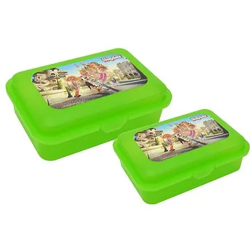 Sada svačinových boxů, 2 dílná, Hurvínek Ulice zelený (8590121507530)