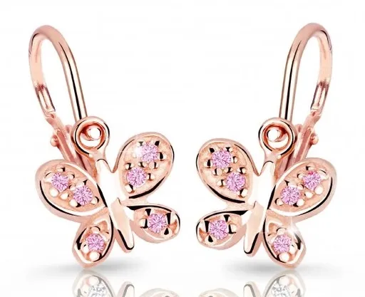 Cutie Jewellery Dětské náušnice z růžového zlata C2748-10-X-4 růžová
