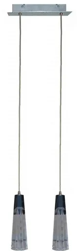 Závěsná lampa s chromovým nastavitelným skleněným stínidlem 2xG4 20W Erica