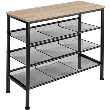 Botník Wolverhampton 75,5 × 30,5 × 69,5 cm Industrial světlé dřevo, dub Sonoma (404284)