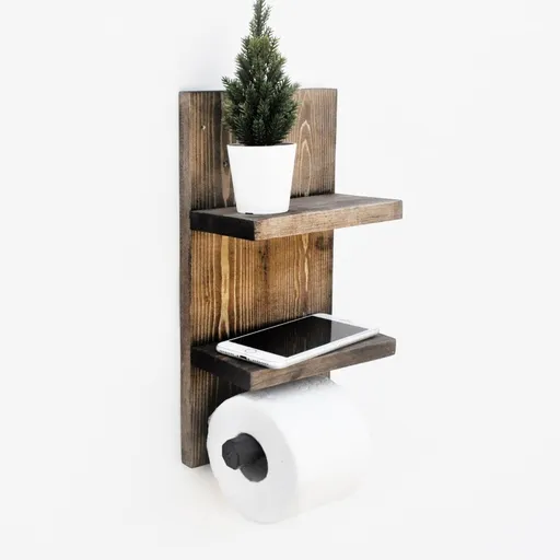 Dekorativní dřevěná nástěnná police Boruraf219