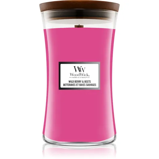 Woodwick Wild Berry & Beets vonná svíčka s dřevěným knotem 609.5 g