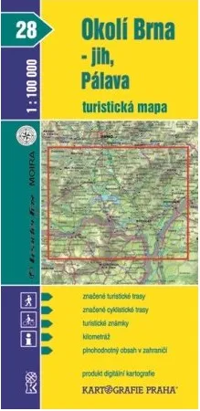 1:100T (28)-Okolí Brna - jih, Pálava (turistická mapa)