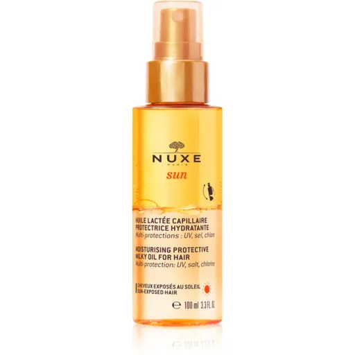 Nuxe Sun Moisturizing Protective Milky Oil For Hair ochranný olej pro vlasy namáhané chlórem, sluncem a slanou vodou 100 ml